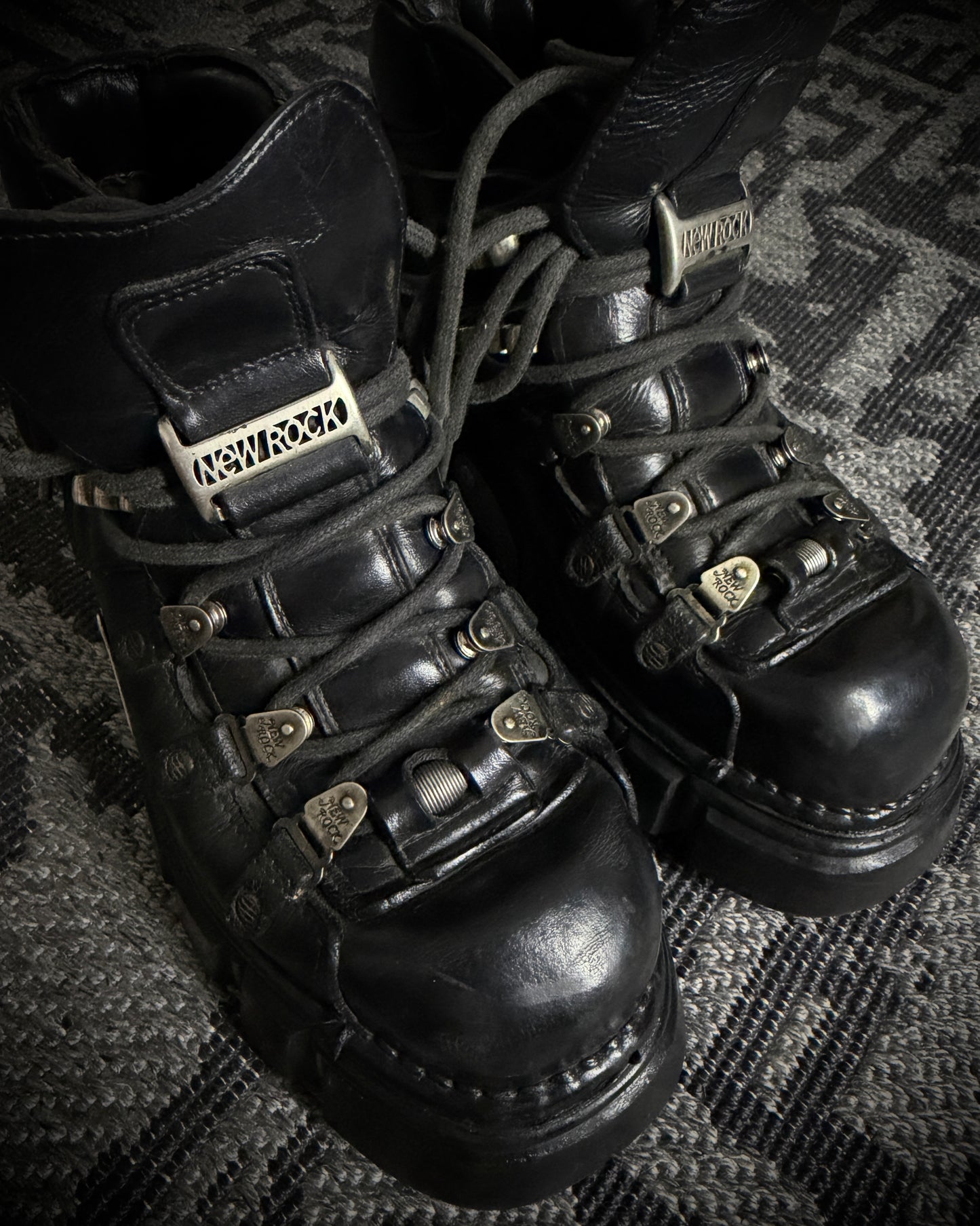 Vintage New Rock Anatomical Platform Ankle Boots