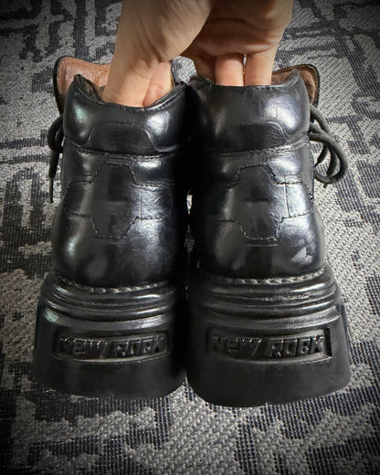 Vintage New Rock Anatomical Platform Ankle Boots