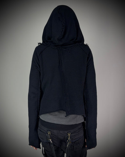 LGB Asymmetrical Raw Zip Hoodie