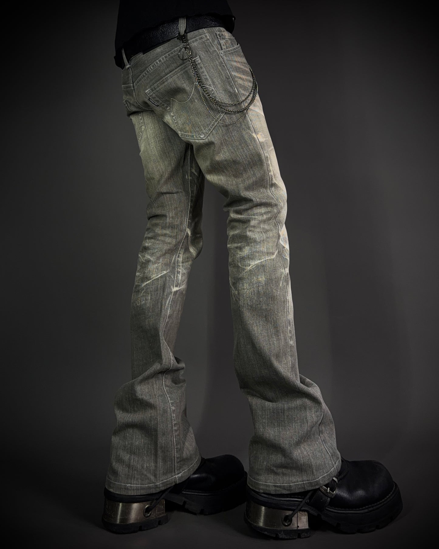 Tornado Mart Clawmask Gray Boot Cut Jeans
