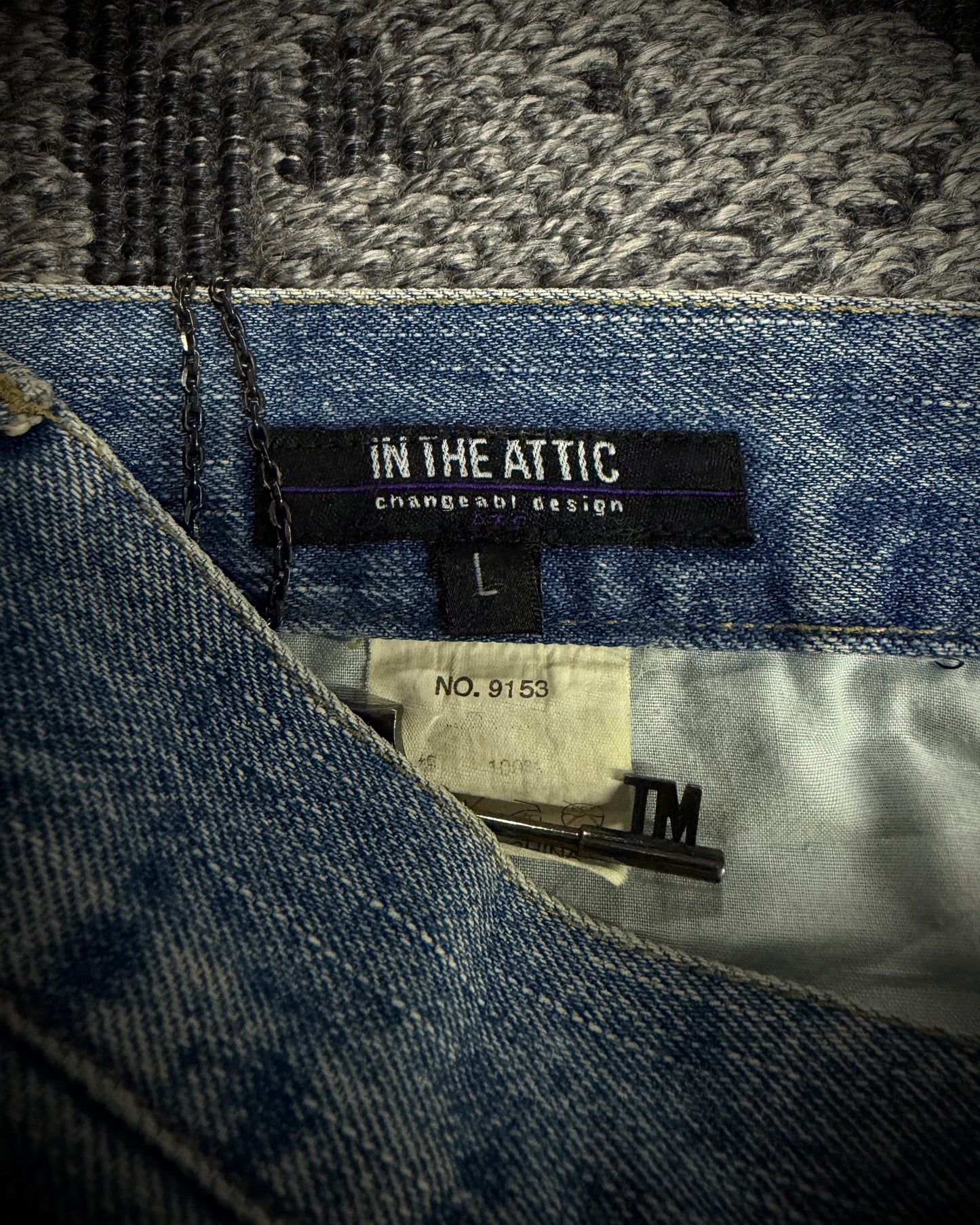 In The Attic Distressed Graphic Bootcut Jeans