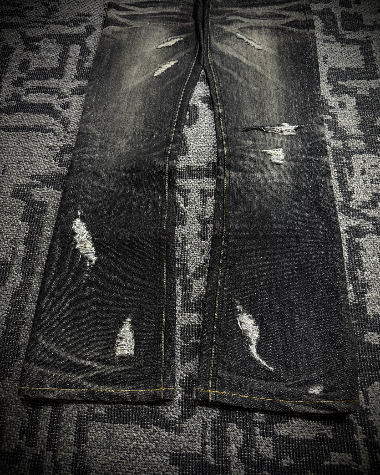 MIDAS Silver Thread Whiskered Distressed Denim