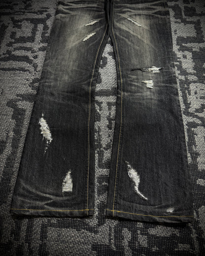MIDAS Silver Thread Whiskered Distressed Denim