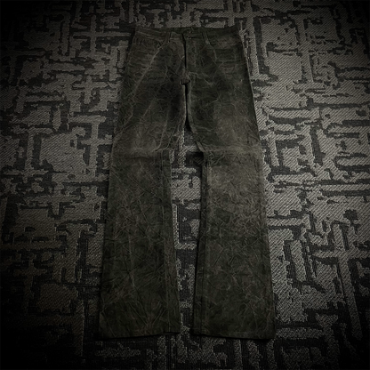 5351 Pour Les Hommes acid wash flared pants