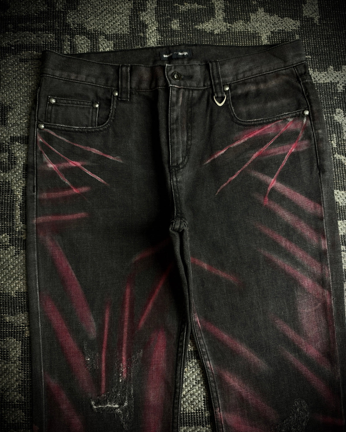 Semantic Design Red Clawmark Jeans
