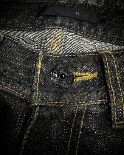 MIDAS Silver Thread Whiskered Distressed Denim
