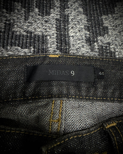 MIDAS Silver Thread Whiskered Distressed Denim