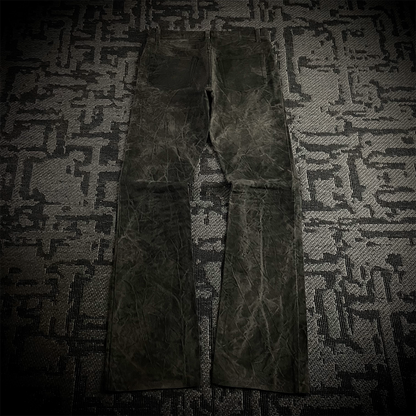 5351 Pour Les Hommes acid wash flared pants