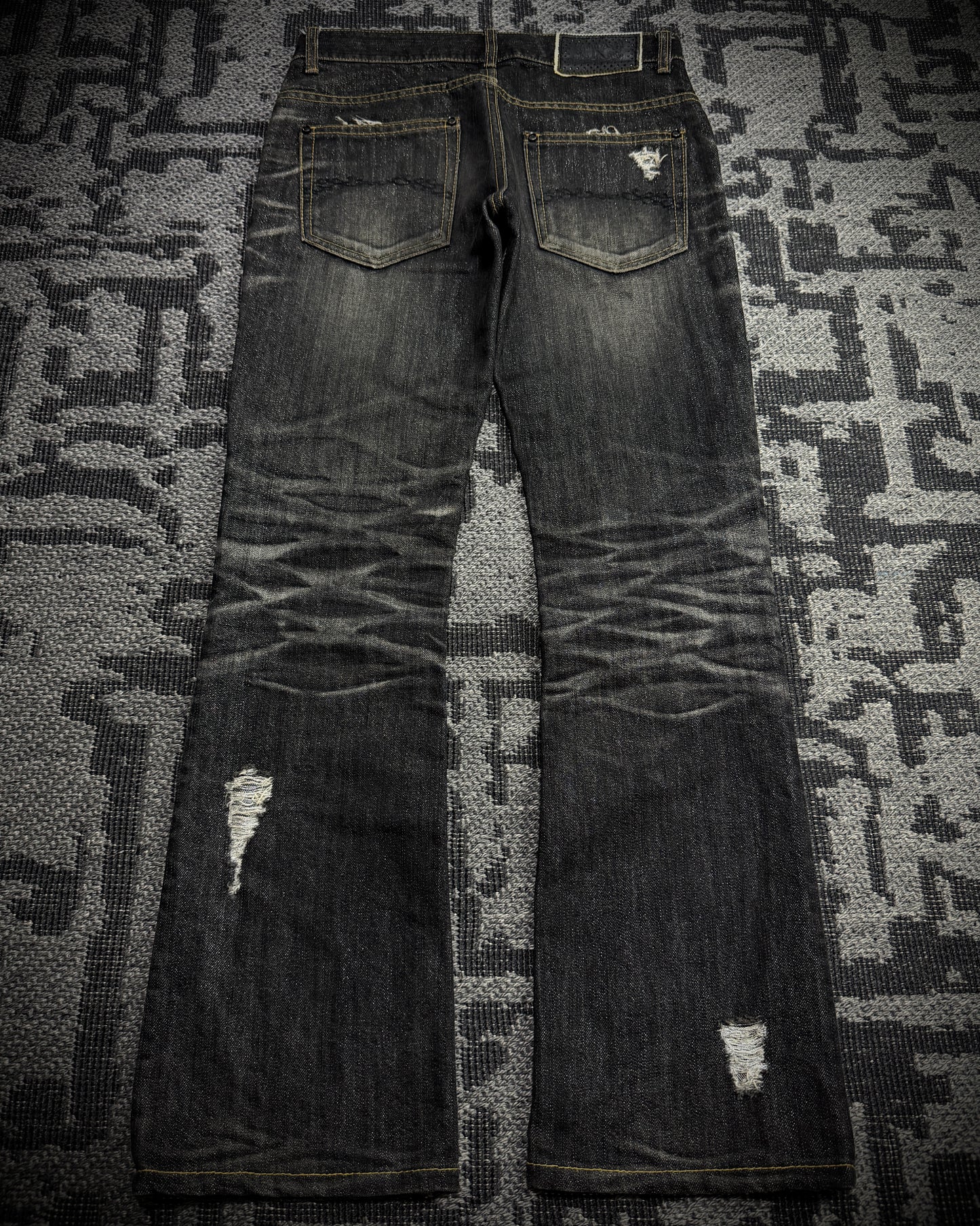 MIDAS Silver Thread Whiskered Distressed Denim