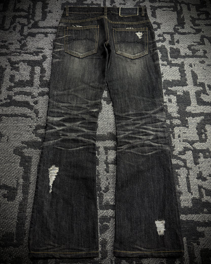 MIDAS Silver Thread Whiskered Distressed Denim