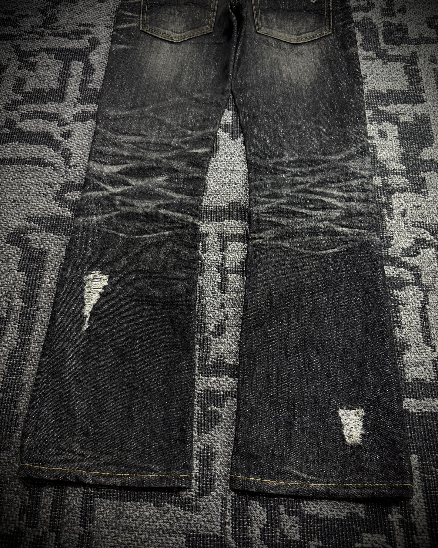 MIDAS Silver Thread Whiskered Distressed Denim
