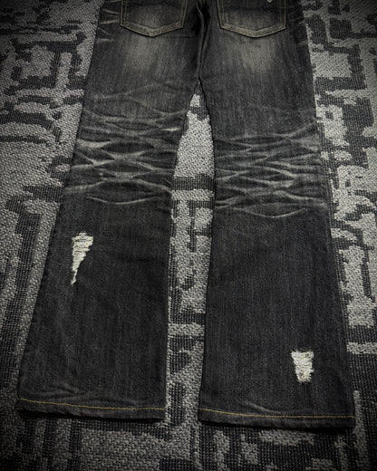 MIDAS Silver Thread Whiskered Distressed Denim