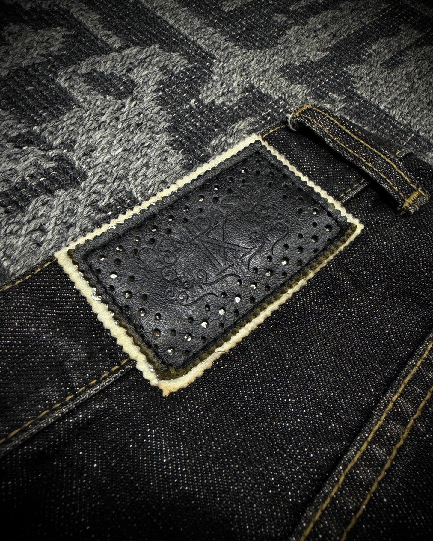 MIDAS Silver Thread Whiskered Distressed Denim
