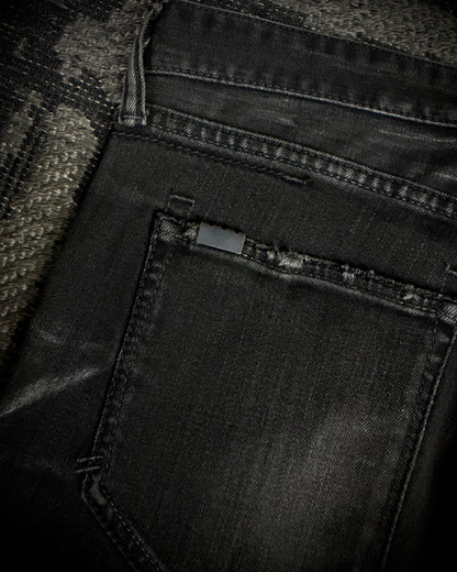 CIVARIZE Whiskered Distressed Skinny Jeans