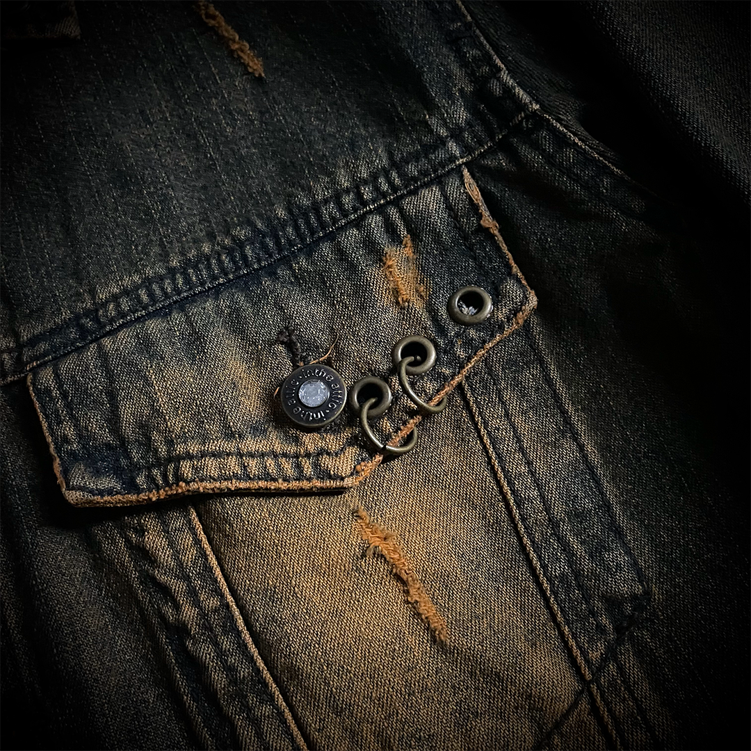 In the attic rust washed jeans jacket