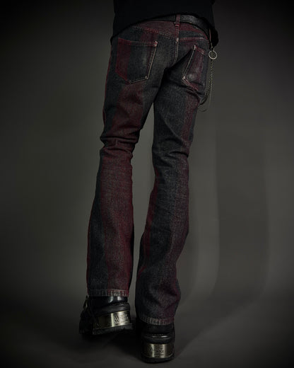5351 Pour Les Hommes Crimson Yarn Panel Denim