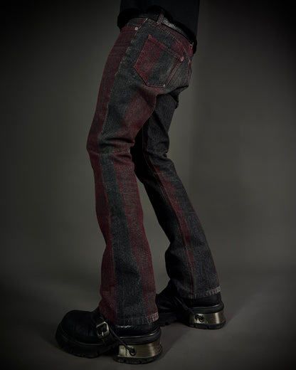 5351 Pour Les Hommes Crimson Yarn Panel Denim