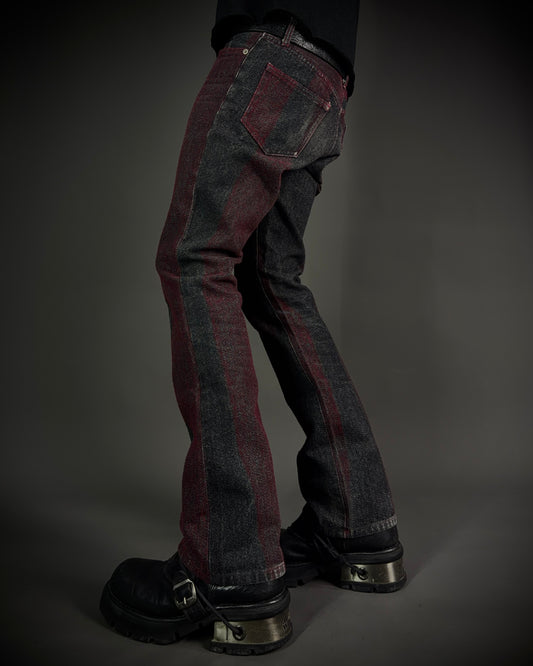 5351 Pour Les Hommes Crimson Yarn Panel Denim