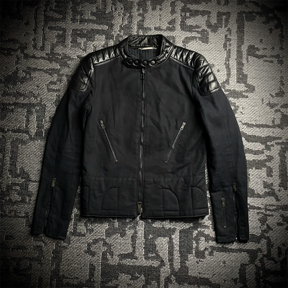 AKM Hybrid Calf Leather Biker Jacket