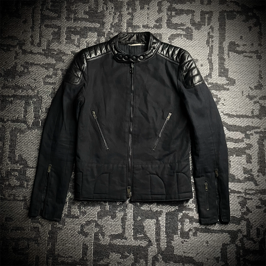 AKM Hybrid Calf Leather Biker Jacket
