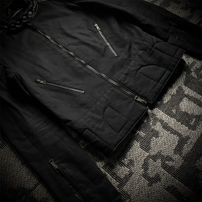 AKM Hybrid Calf Leather Biker Jacket