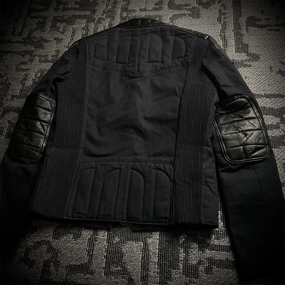 AKM Hybrid Calf Leather Biker Jacket