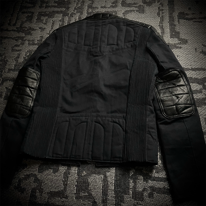 AKM Hybrid Calf Leather Biker Jacket