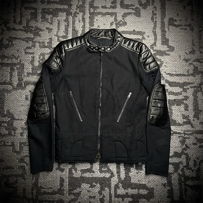 AKM Hybrid Calf Leather Biker Jacket