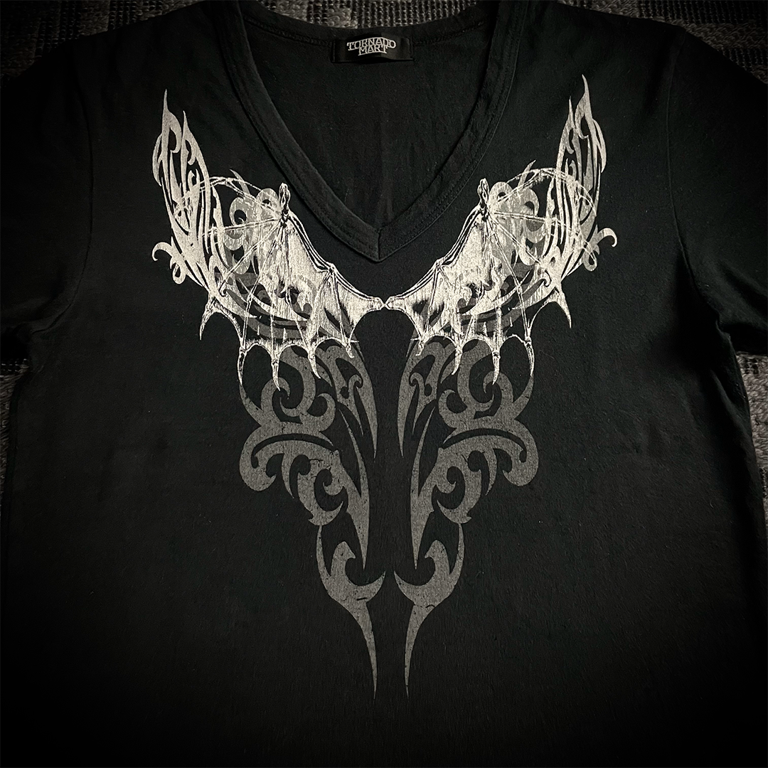 Tornado Mart Tribal Skeleton Wings T-Shirt