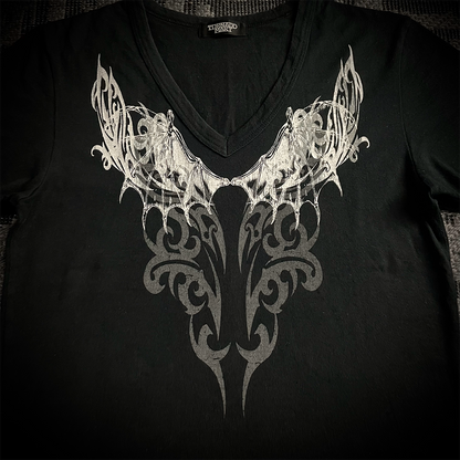 Tornado Mart Tribal Skeleton Wings T-Shirt