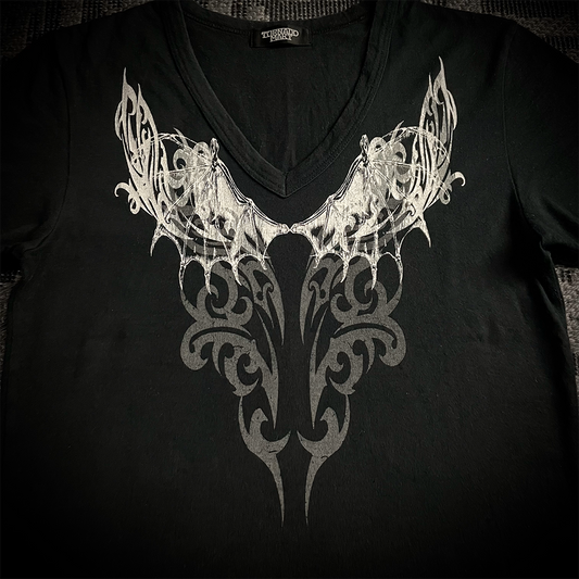 Tornado Mart Tribal Skeleton Wings T-Shirt