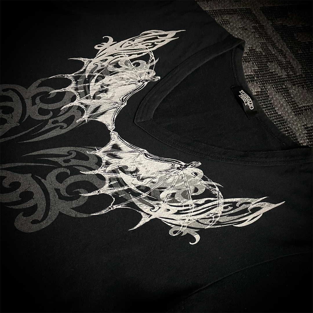 Tornado Mart Tribal Skeleton Wings T-Shirt