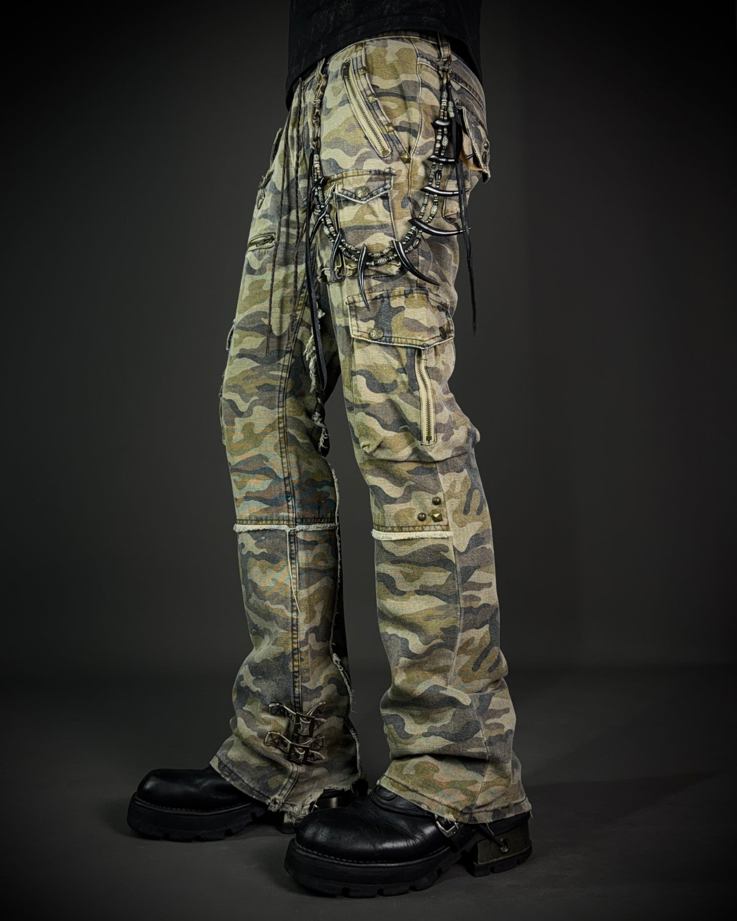 Midas Olive Camo Utility Cargo Pants