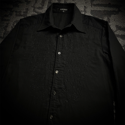 5351 Pour Les Hommes Embroidery Tribal Long Sleeve Shirt