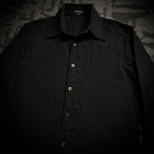 5351 Pour Les Hommes Embroidery Tribal Long Sleeve Shirt