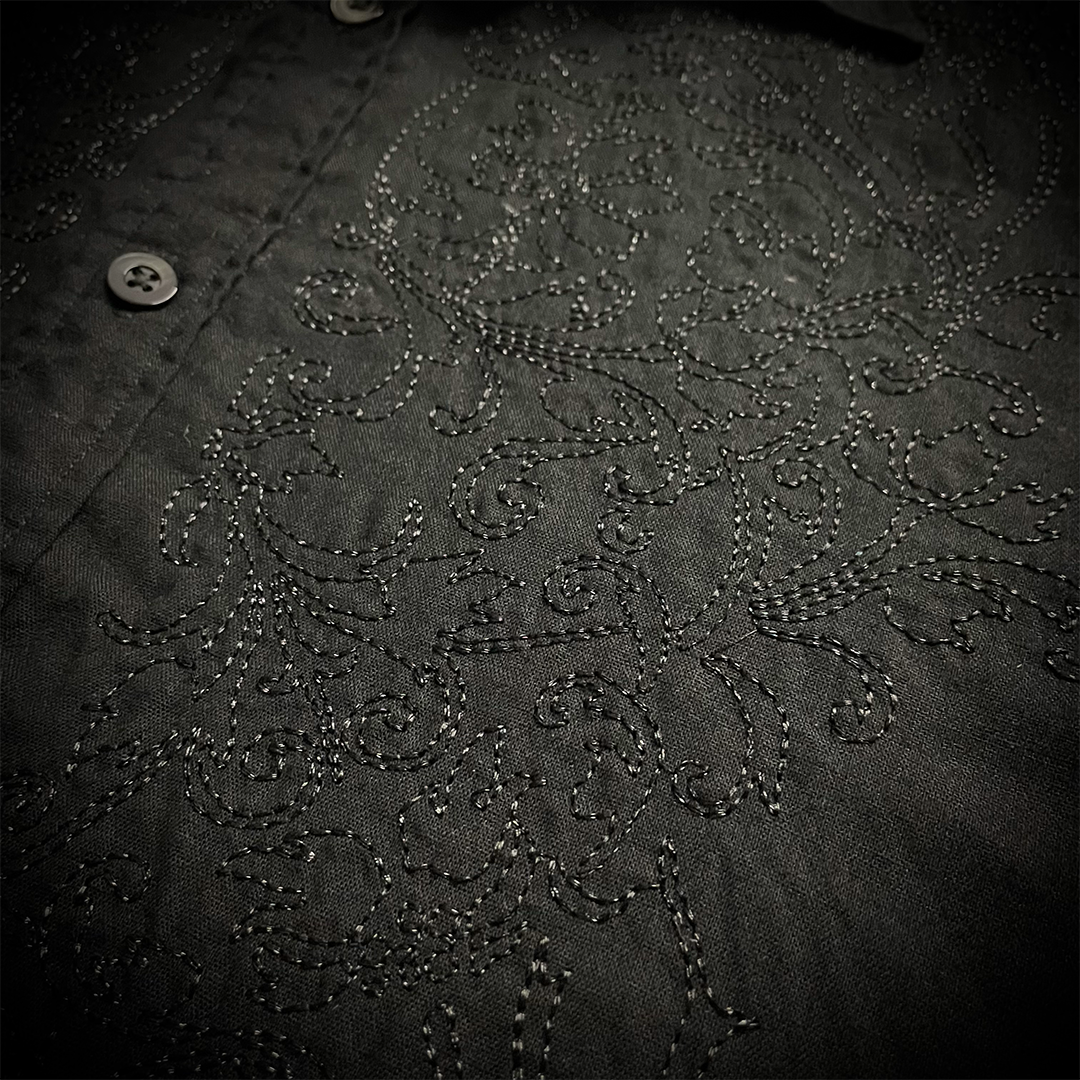 5351 Pour Les Hommes Embroidery Tribal Long Sleeve Shirt