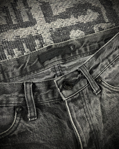 Fuga Waxed Distressed Flared Denim