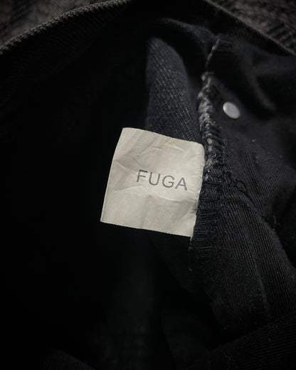 Fuga Waxed Distressed Flared Denim