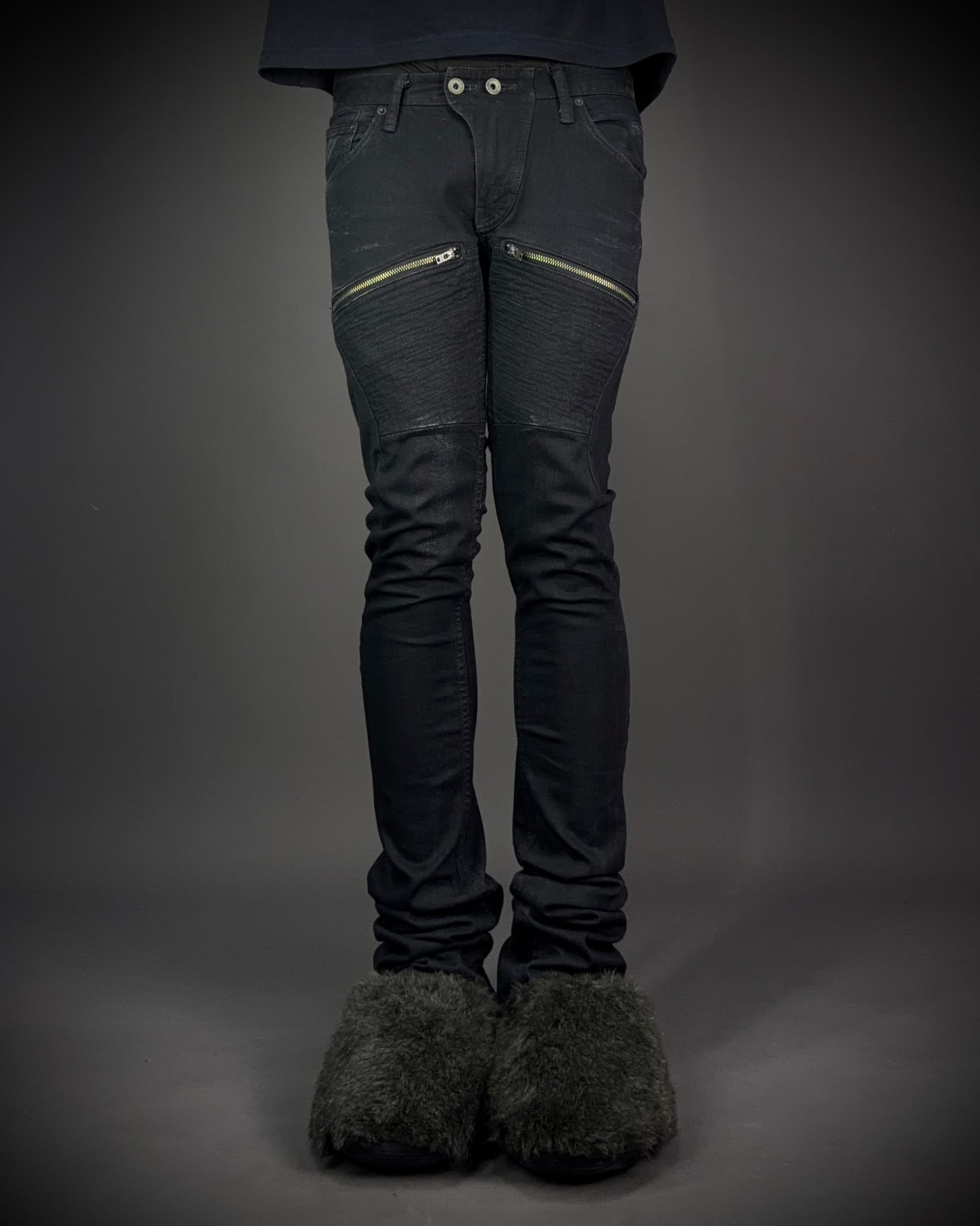 LGB S-WOLF Zip Biker Slim Flare Denim
