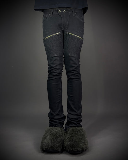 LGB S-WOLF Zip Biker Slim Flare Denim