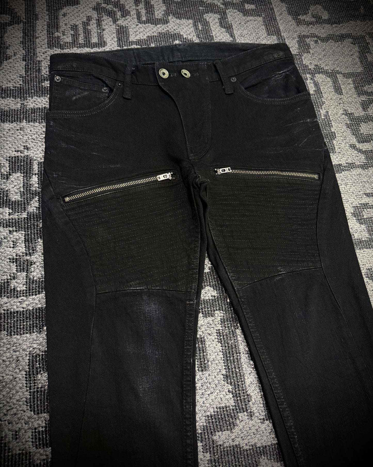 LGB S-WOLF Zip Biker Slim Flare Denim