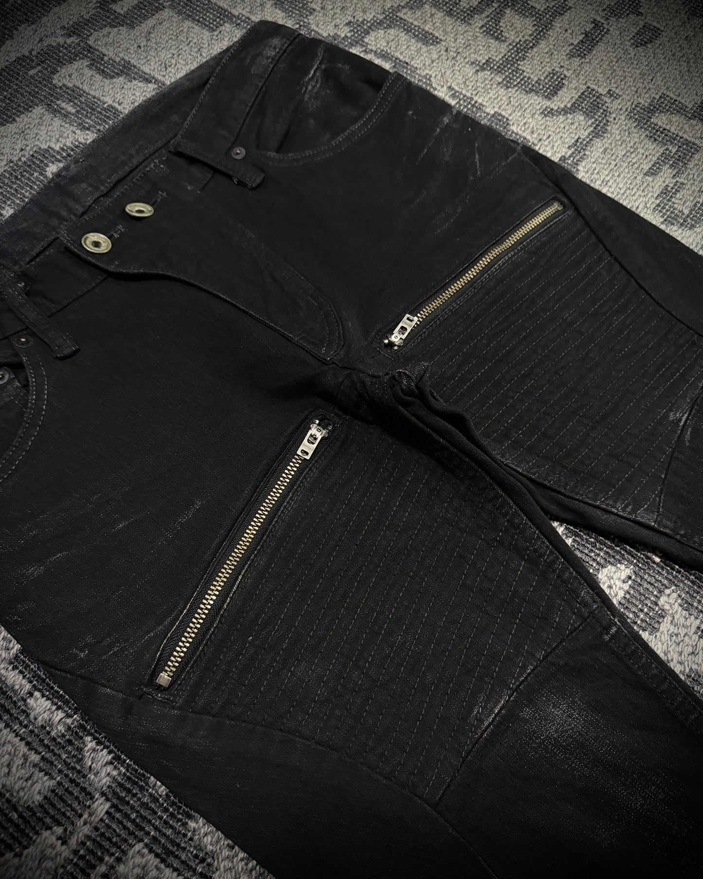 LGB S-WOLF Zip Biker Slim Flare Denim