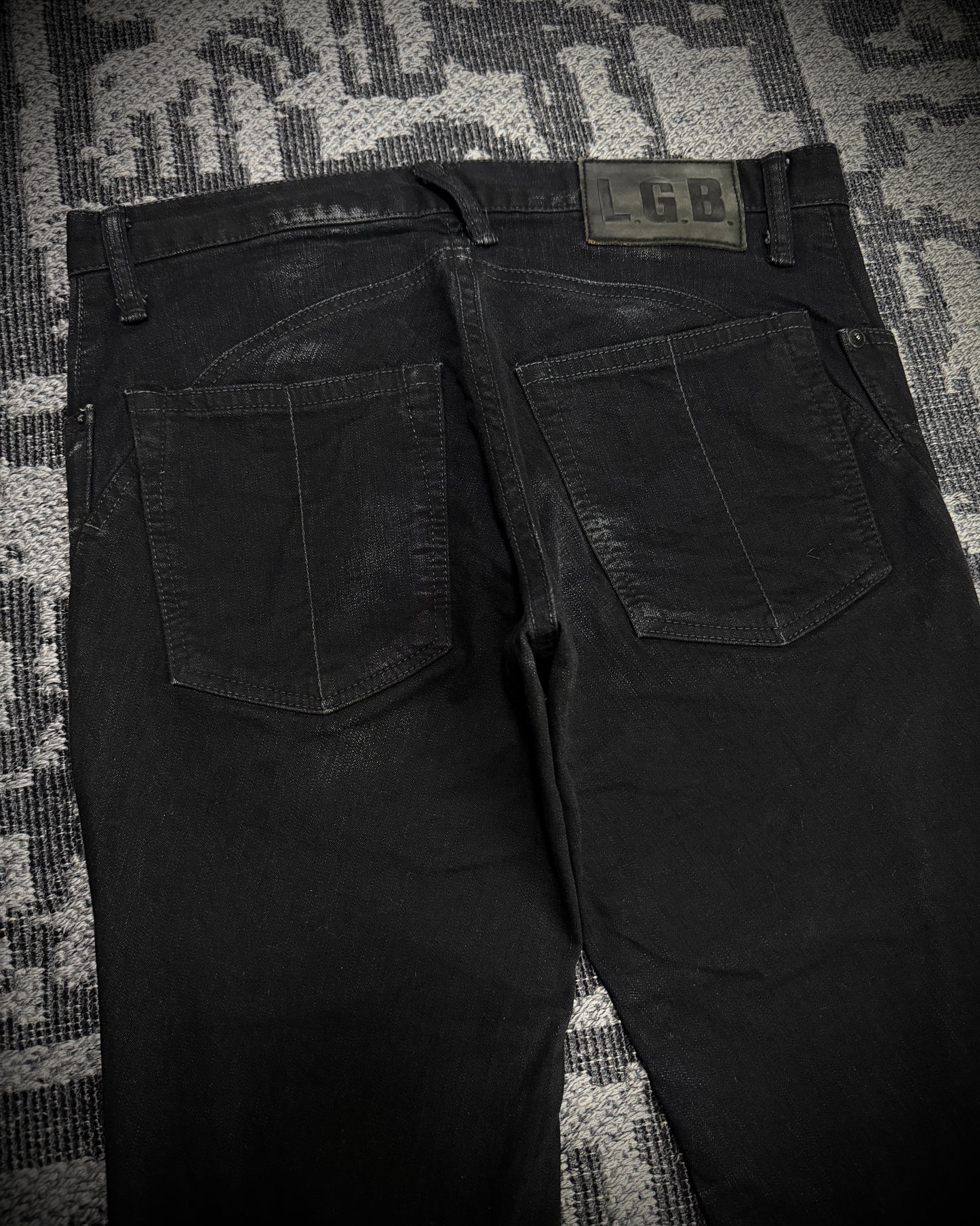LGB S-WOLF Zip Biker Slim Flare Denim