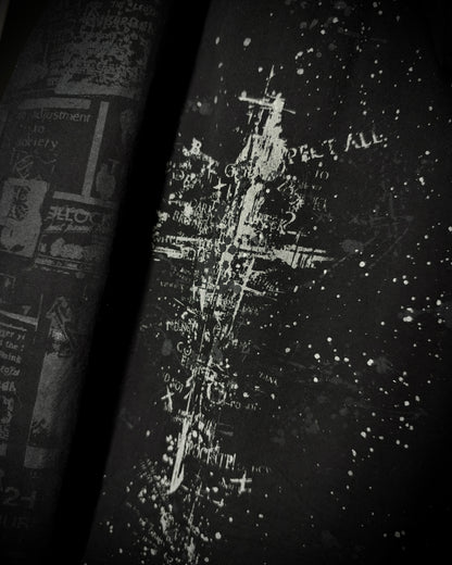 H.NAOTO H.ANARCHY Graphic Fur Hooded Jacket