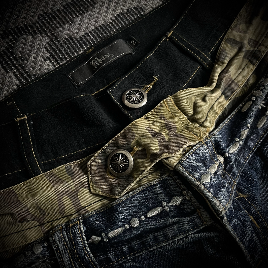 Midas Triple Waist Distressed Flared Jeans