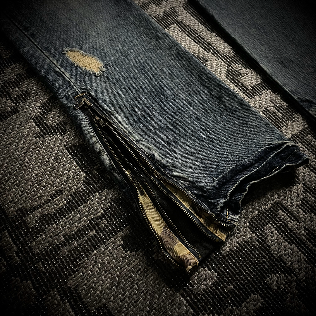 Midas Triple Waist Distressed Flared Jeans