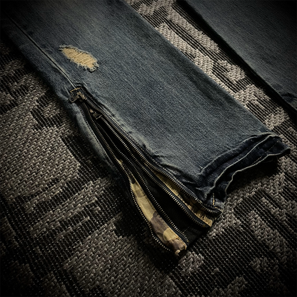 Midas Triple Waist Distressed Flared Jeans