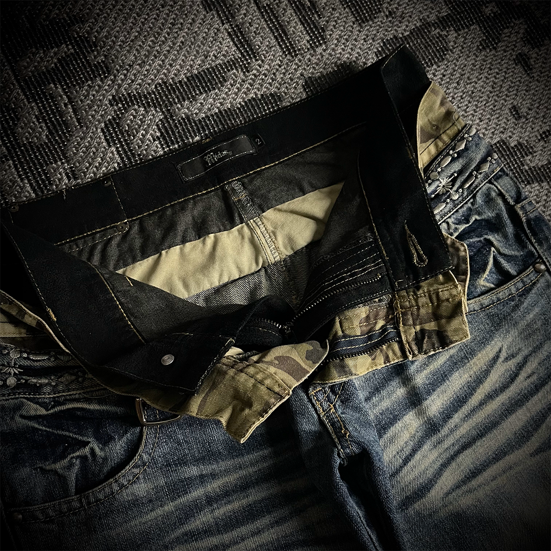 Midas Triple Waist Distressed Flared Jeans