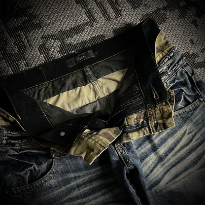 Midas Triple Waist Distressed Flared Jeans