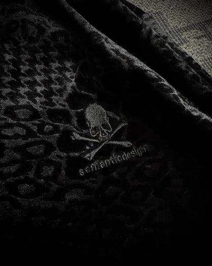 Roen × Semantic Design Tonal Leopard Velour V Neck Top